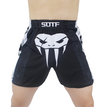 Load image into Gallery viewer, Venomous Snake Fighting MMA Shorts - Black/White
